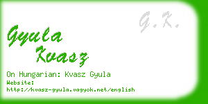 gyula kvasz business card